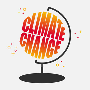 Climate Change vector, global warming sign