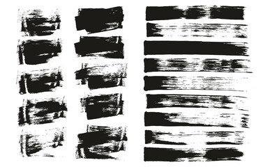 Flat Sponge Thin Artist Brush Short Background & Straight Lines Mix High Detail Abstract Vector Background Mix Set 