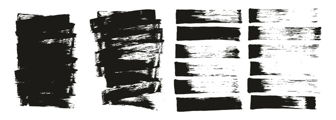 Flat Sponge Thin Artist Brush Short Background & Straight Lines Mix High Detail Abstract Vector Background Mix Set 