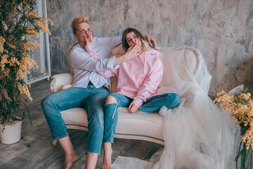 Obraz premium love story in the studio