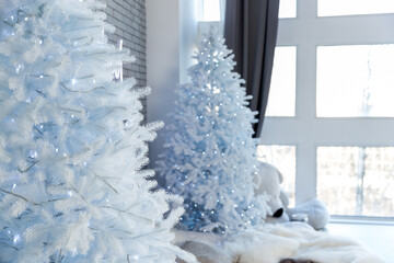 Naklejka na ściany i meble snow covered trees