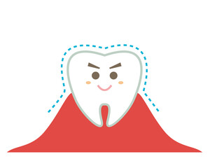 Tooth character illustration. Dentist . dental clinic