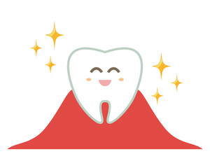 Tooth character illustration. Dentist . dental clinic