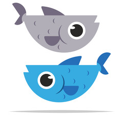 Fish flat icon vector isolated illustration