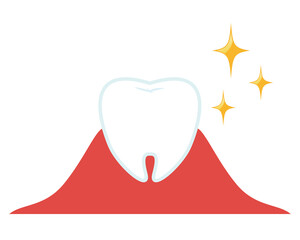 Vector illustration set of teeth. Caries. Dental clinic
