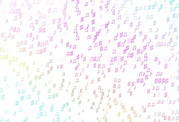 Light Multicolor, Rainbow vector backdrop with music notes.