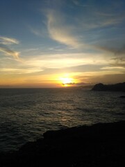 sunset in the sea