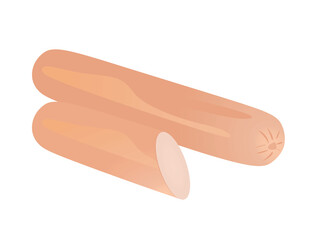 Hot dog isolated. vector illustration