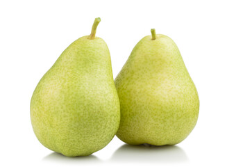 green pears isolated on white