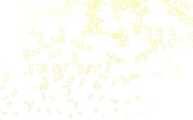 Fototapeta na wymiar Light Yellow vector pattern with artificial intelligence network.