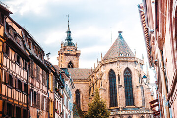 Fototapeta na wymiar Traditional Cathedral building in Strasbourg, France
