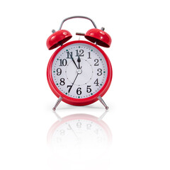 alarm clock on white