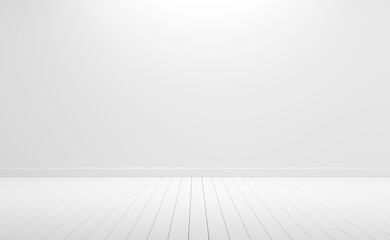 empty white wall background. 3d rendering.