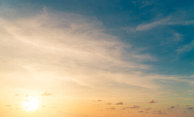 Morning sky with beautiful sunrise sky background