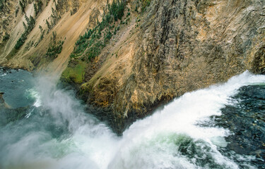 Waterfall in the Grand Canyon of the Yellowstone, USA