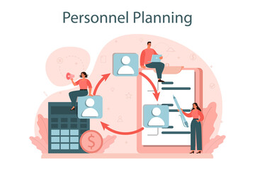 Personnel planning concept. Staff management and empolyee