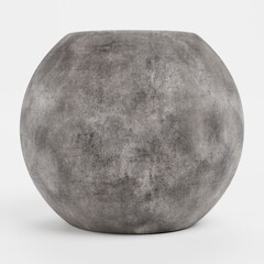 Realistic 3D Render of Concrete Pot
