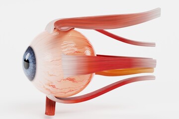 Realistic 3D Render of Eye Muscles Model