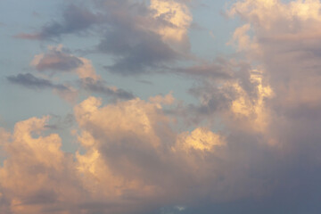 The Sky Is Blue With Lush Clouds Summer Spring Autumn Winter