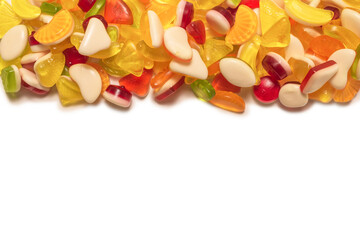 Assorted tasty gummy candies.