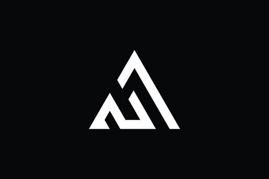 AN logo letter design on luxury background. NA logo monogram initials letter concept. AN icon logo design. NA elegant and Professional letter icon design on black background. AN NA