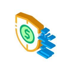 finance protection insurance icon vector. isometric finance protection insurance sign. color isolated symbol illustration
