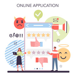 Business reputation online service or platform. Building relationship