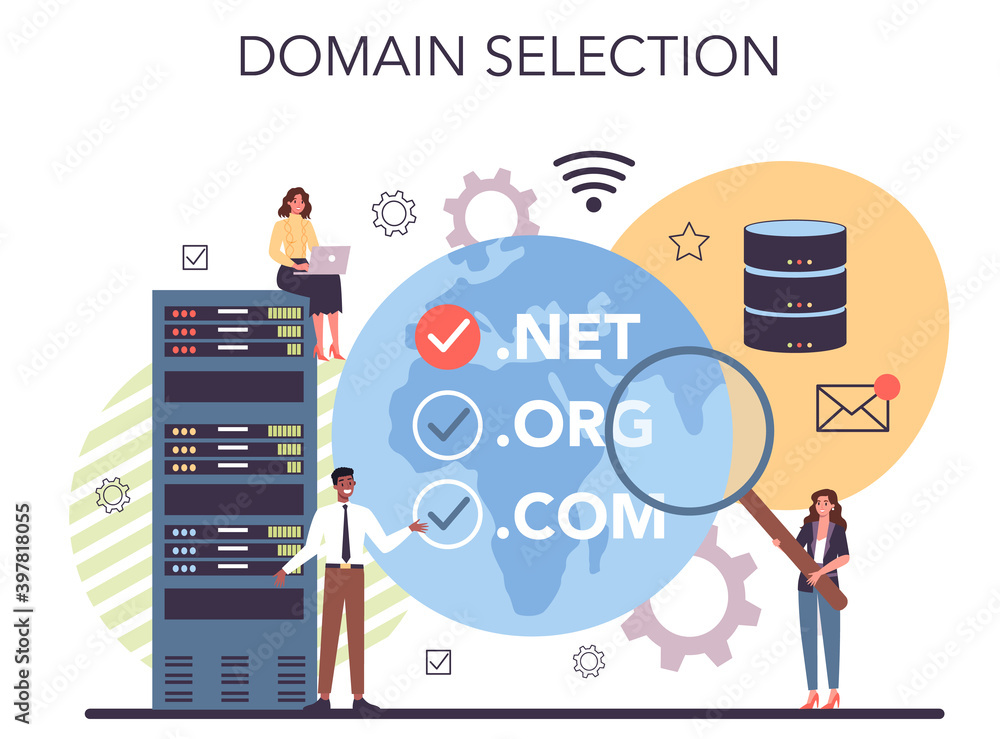 Aufkleber website development, domain selection. support and development