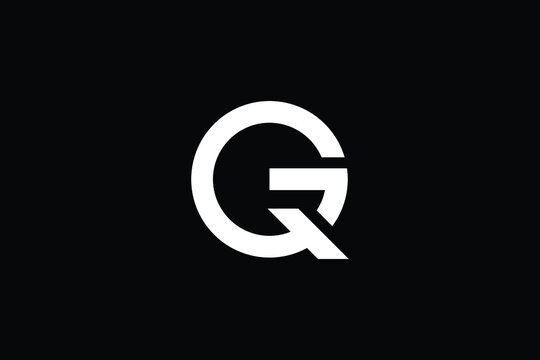 GQ logo letter design on luxury background. QG logo monogram initials letter concept. GQ icon logo design. QG elegant and Professional letter icon design on black background. G Q QG GQ