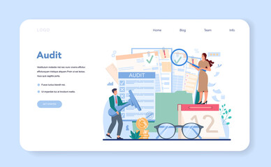 Audit web banner or landing page. Business operation research
