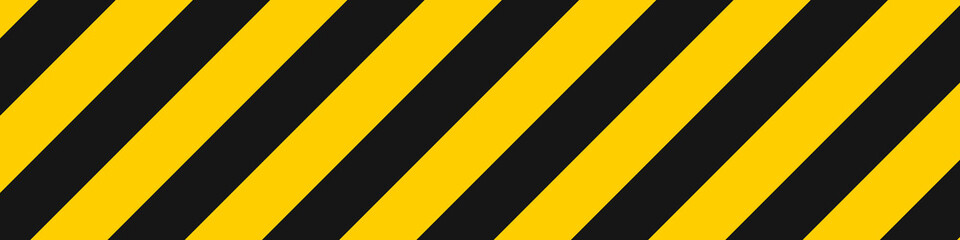 Stripe line background vector illustration. Diagonal yellow and black stripe lines pattern.