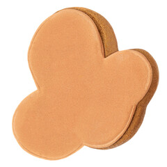 Sweet Gingerbread cookie for Christmas. Gingerbread pastry  Isolated on white background.