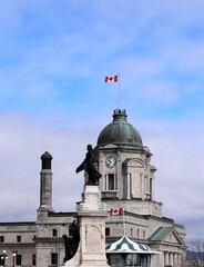 Fototapeta na wymiar Canada Quebec City Samuel de Champlain Monument