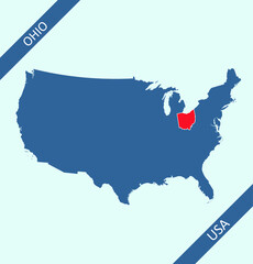 Ohio location on USA map