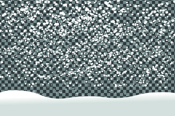  Vector heavy snowfall. Snow flakes, snow background. Falling christmas.