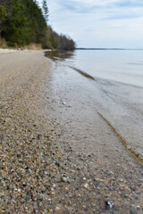 summer coast of the Volga River