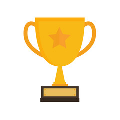 First prize gold trophy icon,prize gold trophy, winner, first prize, vector illustration and icon
