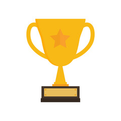 First prize gold trophy icon,prize gold trophy, winner, first prize, vector illustration and icon