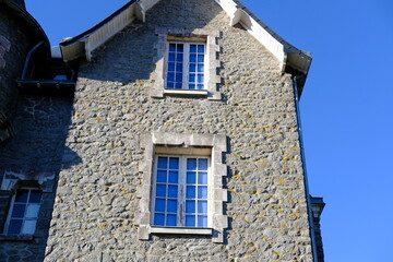 The facade of an house in the west of France. december 2020