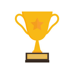 First prize gold trophy icon,prize gold trophy, winner, first prize, vector illustration and icon