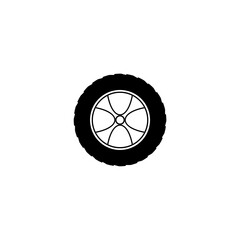 Car tire icon isolated on white background