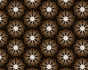abstract brown beige background geometry retro textile dark background Print