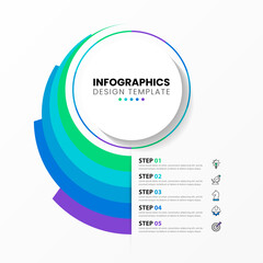 Infographic design template. Creative concept with 5 steps