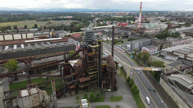Site of the former blast furnaces in metallurgical area of Dolni Vitkovice (Lower Vitkovice), Ostrava, Czech Republic