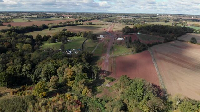 Coventry Kenilworth Protect Camp Ground Works Aerial Landscape Colour Graded