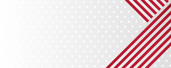 Waving American Stars and Stripes made in two colors isolated on white