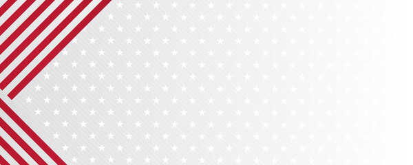 Obraz premium American flag ribbon abstract color background vector in red white color