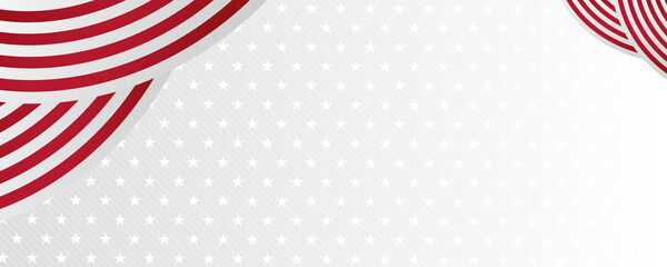 Red white flag background with star pattern