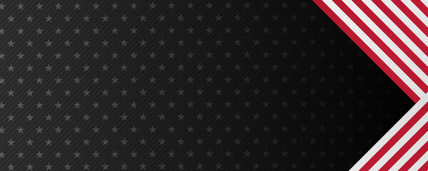Black red white star US flag background