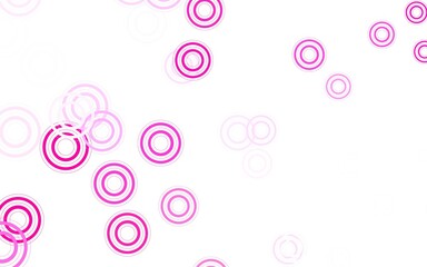 Light Pink, Yellow vector texture with disks.